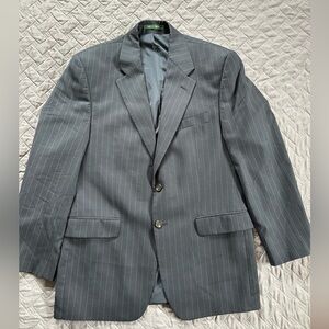 Lauren Ralph Lauren Men’s Wool Pinstripe Suit - 40R Jacket + 36x32 Pants